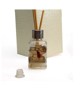Profumatore in Vetro con Icona in legno Laurea Cappello Tocco Pergamena Diffusore per Ambienti Profumo