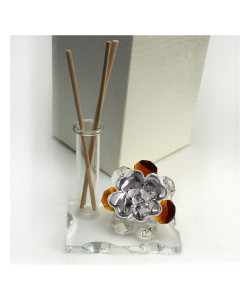 Profumatore in vetro e cristallo con Icona Quadrifoglio Sacra Famiglia Matrimonio Diffusore Profumo Ambienti