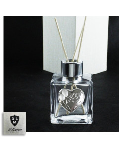 Profumatore in Vetro con Icona Cuore per 18 Diciottesimo Compleanno