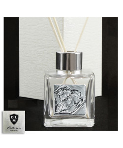 Profumatore in Vetro con Icona Sacra Famiglia per Ambienti Profumo Matrimonio Battesimo Comunione