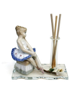 Profumatore in vetro e Porcellana Ballerina Dance Musica in Porcellana Battesimo Comunione Diffusore Profumo Ambienti