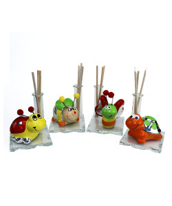 Profumatore in vetro e Resina con Animali Animaletti in Resina Battesimo Comunione Compleanno Diffusore Profumo Ambienti