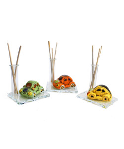 Profumatore in vetro Macchinina Auto Comunione Compleanno Battesimo Diffusore Profumo Ambienti