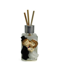 Profumatore in Vetro Sposi Sposini Innamorati Nozze Matrimonio Penna Diffusore Profumo