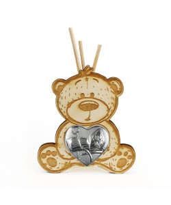 Profumatore Orso Orsetto in Legno con Cuore Santa Cresima Diffusore Profumo