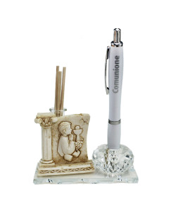Profumatore PortaPenne in Cristallo Bimbo Calice Comunione Grappolo d'uva Vite Prima Comunione Penna Diffusore Profumo