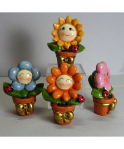 Vasi con Fiori in resine