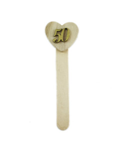 Segnalibro Cuore in Legno Nozze 50 Anniversario Segnaposto Pensierino Confettata