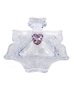 Svuotatasche Scatola Portagioie Centrotavola in vetro con Cuore in Cristallo  