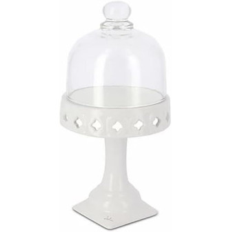 Bomboniera Bore More alzatina in finissima porcellana e vetro H 20 cm diametro 9,5 cm per matrimonio anniversario Battesimo Comunione scatola inclusa