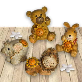 Animali cm 7x6 vari soggetti, in resina