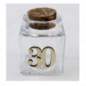 Barattolo in Vetro per 30 Trentesimo Compleanno Anniversario di Nozze Porta Confetti Spezie
