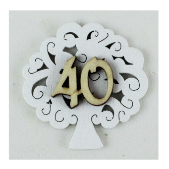Calamita Albero della Vita 40 Quarantesimo Compleanno Nozze Anniversario Bambù Confettata Segnaposto