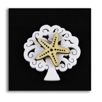 Calamita Albero della Vita con Stella Marina Mare Confettata Segnaposto