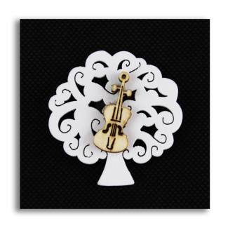 Calamita Albero della Vita con Violino Musica Confettata Segnaposto