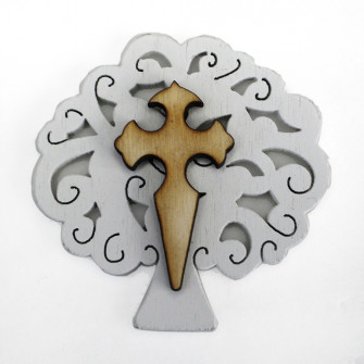 Calamita Albero della Vita Crocifisso Croce Crocetta Confettata Segnaposto Magnete