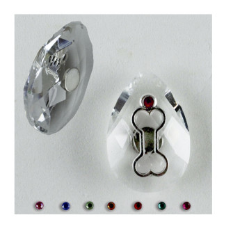 Calamita Magnete in Cristallo con Osso Cane Dog Confettata Segnaposto