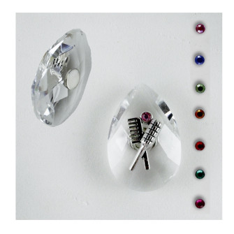 Calamita Magnete in Cristallo Pettine Spazzola Parrucchiere Hair Stylist Stilista Confettata Segnaposto