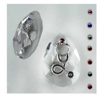 Calamita Magnete in Cristallo Stetoscopio Medico Laurea Medicina e Chirurgia Confettata Segnaposto