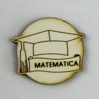 Calamita Magnete Legno Confettata Segnaposto Laurea in Matematica