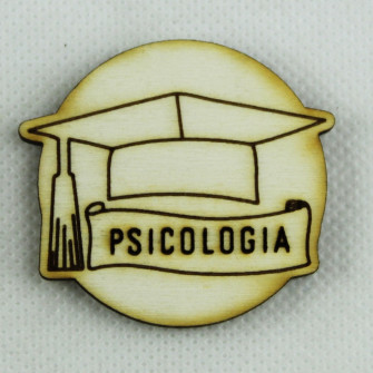 Calamita Magnete Legno Confettata Segnaposto Laurea in Psicologia