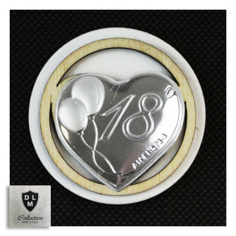 Calamita-Magnete-Tonda-Cuore-in-legno-18-Diciottesimo-Compleanno-Segnaposto-Pensierino-Confettata