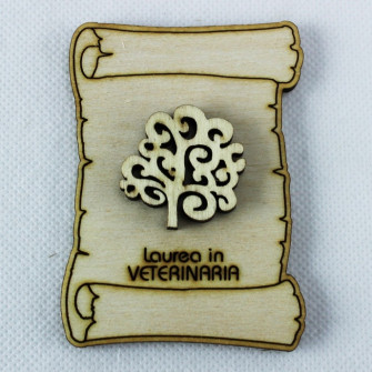 Calamita Magnete Pergamena Laurea in Veterinaria