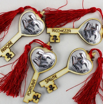 Chiave Portafortuna in Legno per Laurea