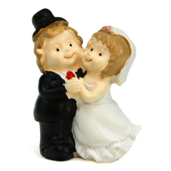 Coppia Sposi Sposini Innamorati Nozze Abbraccio Matrimonio in Resina Anniversario Segnaposto 