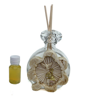 Diffusore Profumatore in Vetro e Resina Fiore Colomba Nascita Grappolo d'uva Vite