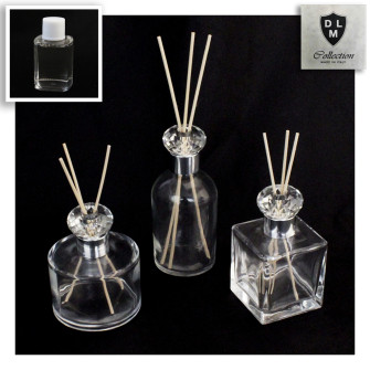 Diffusore Profumatore Silver con Anello Blasone in cristallo Bottiglia Profumo Ambiente
