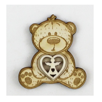 Magnete Calamita Orso Orsetto Angelo Angioletto in legno Segnaposto Confettata 
