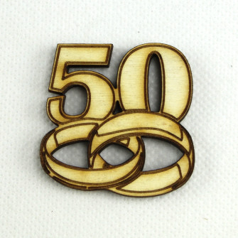 Magnete in Legno Confettata Segnaposto 50 Anniversario Nozze Matrimonio