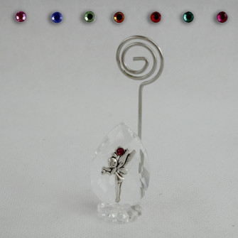 Portafoto Memo Clip in Cristallo con Trilly Campanellino Peter Pan Confettata Segnaposto
