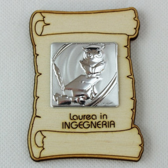 Calamita Magnete Pergamena Laurea in Ingegneria