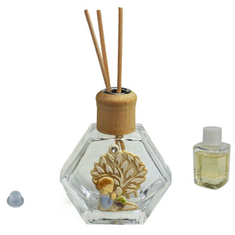 Profumatore Esagonale in Vetro con Icona Albero della Vita e Bambino in preghiera Prima Comunione Diffusore per Ambienti Profumo
