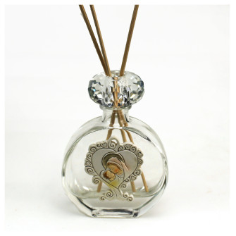 Profumatore in Cristallo con Albero della Vita Cuore Madonna con Bambino Nascita Matrimonio Nozze Diffusore per Ambienti Profumo