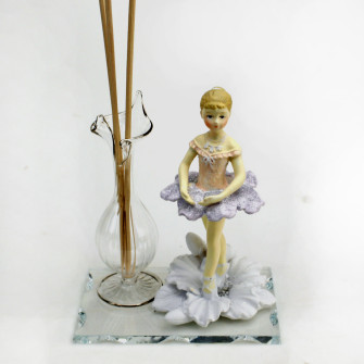 Profumatore in Resina e vetro soffiato Ballerina Danza Classica Dance Musica Nozze Battesimo Comunione Diffusore Ambienti
