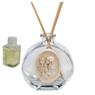 Profumatore in Vetro con Bambina in preghiera Prima Comunione Diffusore per Ambienti Profumo 