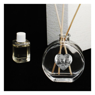 Profumatore in Vetro con Cuore Santa Cresima Diffusore per Ambienti Profumo