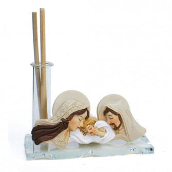 Profumatore in vetro con Icona Sacra Famiglia Matrimonio Diffusore Nozze Profumo Ambienti