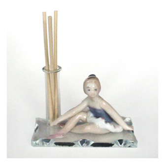Profumatore in vetro e Resina Ballerina Dance Musica in ceramica Battesimo Comunione Diffusore Profumo Ambienti