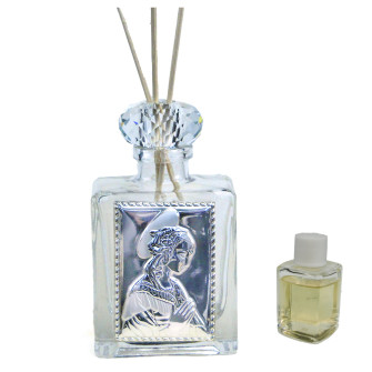 Profumatore Rettangolare in Cristallo con Bimba Prima Comunione Diffusore per Ambienti Profumo