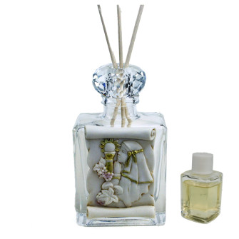 Profumatore Rettangolare in Cristallo Pergamena Bimba Calice Comunione Grappolo d'uva Vite Diffusore per Ambienti Profumo