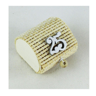 Scatola Portaconfetti in Bambu Nozze 25 Anniversario Bambù Confettata Segnaposto