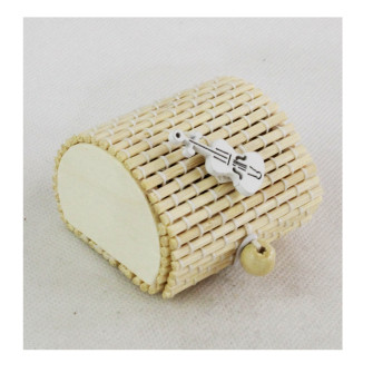 Scatola Portaconfetti in Bambu Violino Bianco Musica Bambù Confettata Segnaposto