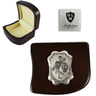 Scatola Portagioie Cicogna Neonato Bimbo Bimba Svuotatasche Portagioielli Beauty Case