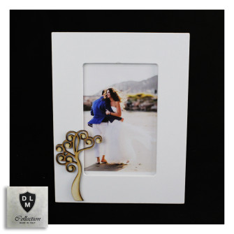 Bomboniera Portafoto Cornice con Albero della Vita Life Tree in legno Shabby Chic Quadretto 