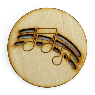 Calamita Magnete Tonda in legno Laurea in Musica Pentagramma Note musicali Segnaposto Pensierino Confettata
