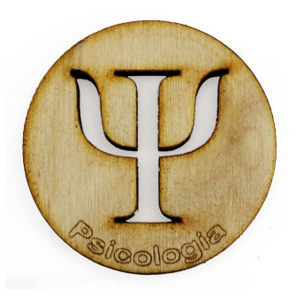 Calamita Magnete Tonda in legno Laurea in Psicologia Segnaposto Pensierino Confettata